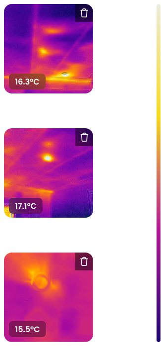 Conceptual illustration of how the thermal imaging features of the EIR app operate (part B).